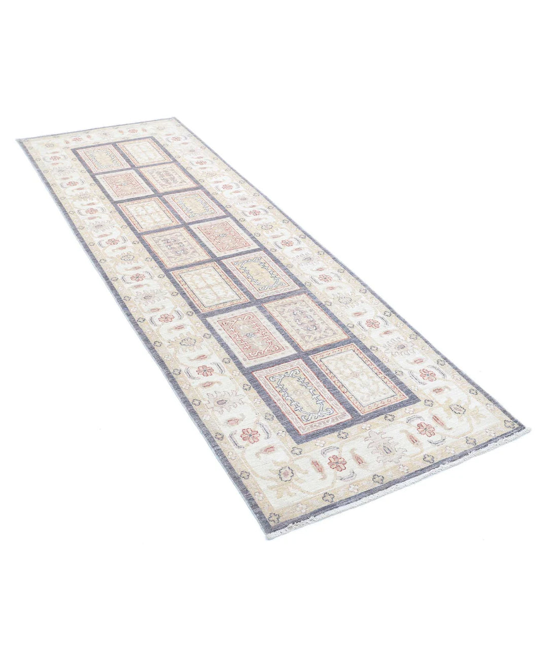 Afghan Bakhtiari Runner Rug 2' 8" x 8' 3" Hand-Knotted | No. AT79573