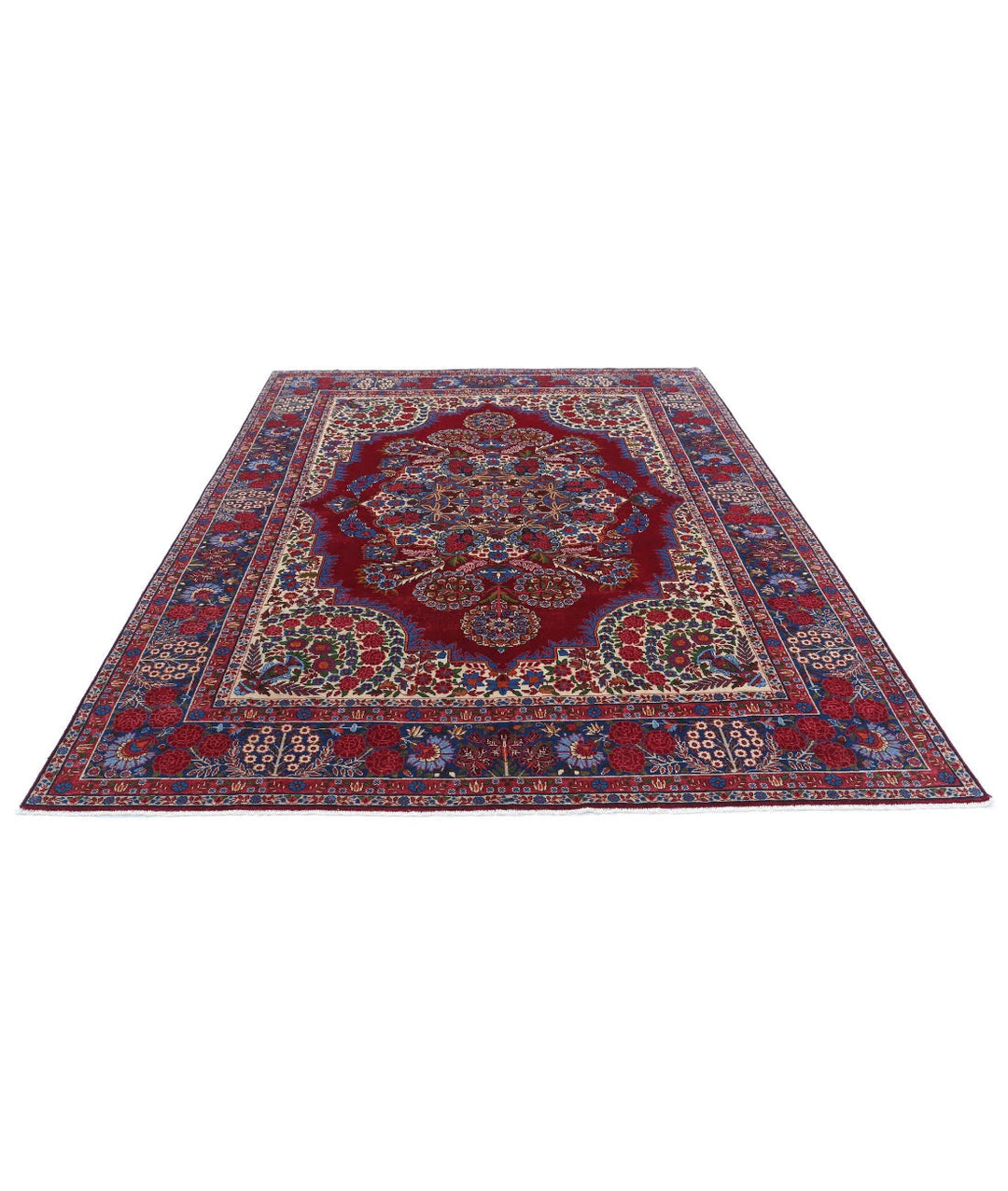 Persian Kerman Rug 6' 11" x 9' 9" Hand-Knotted | No. AT79603