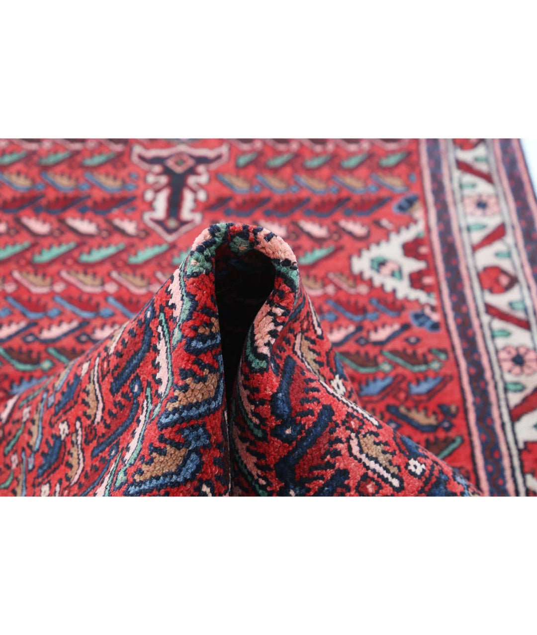 Persian Hamadan Runner Rug 3' 5" x 13' 4" Hand-Knotted | No. AT79824