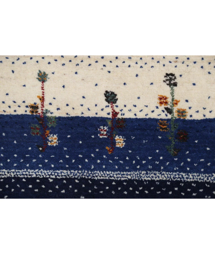 Ivory Indian Lori Rug 2' 8" x 3' 11" Hand-Knotted | No. AT79982