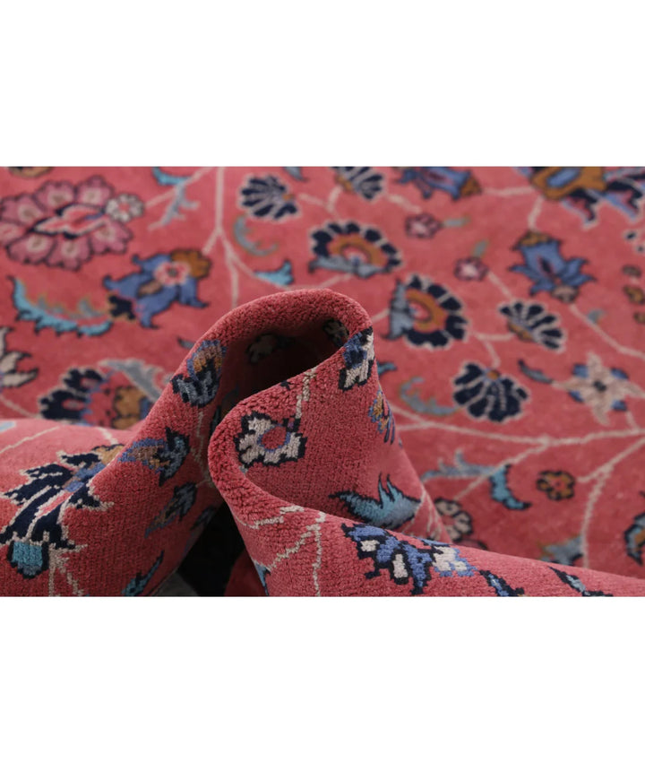 Red Indian Sarouk Rug 7' 2" x 6' 6" Hand-Knotted | No. AT79995