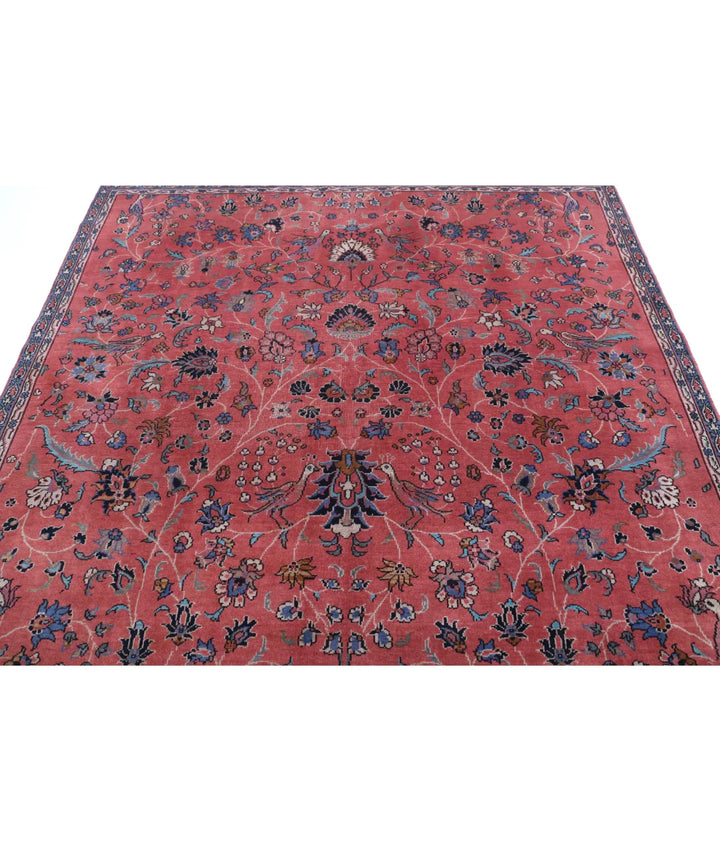 Red Indian Sarouk Rug 7' 2" x 6' 6" Hand-Knotted | No. AT79995
