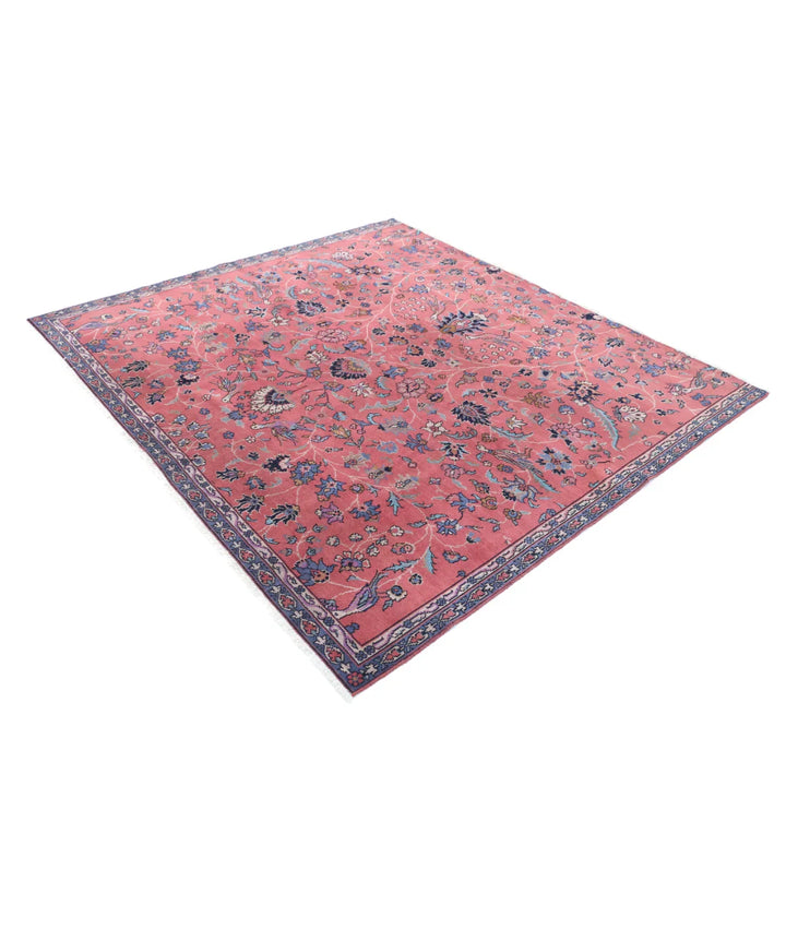 Red Indian Sarouk Rug 7' 2" x 6' 6" Hand-Knotted | No. AT79995