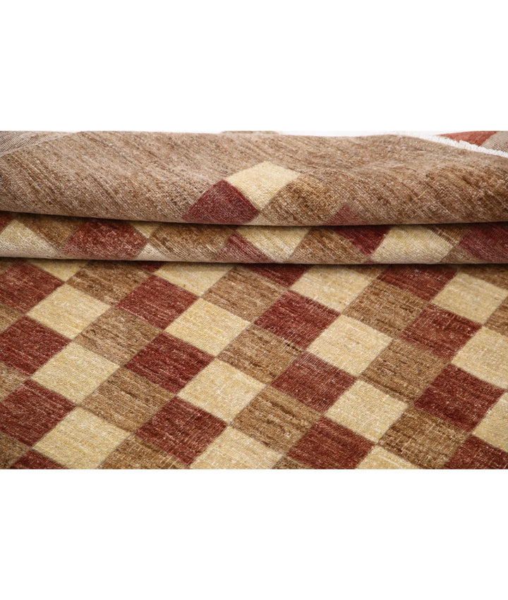 Afghan Modcar Rug 6' 4" x 8' 3" Hand-Knotted | No. AT79997