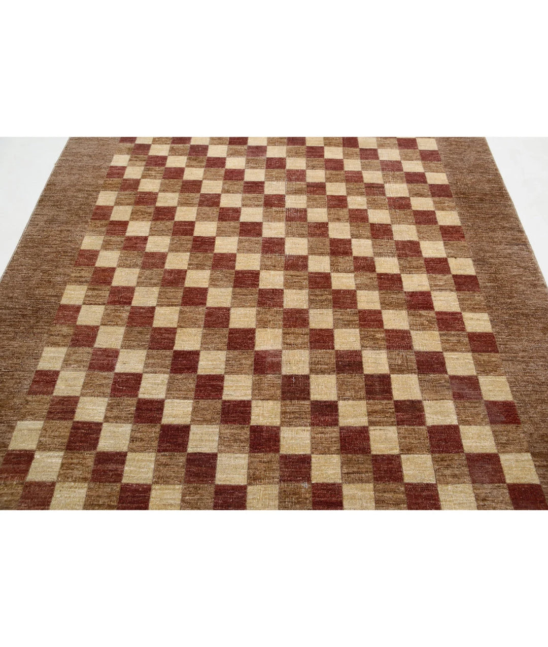 Afghan Modcar Rug 6' 4" x 8' 3" Hand-Knotted | No. AT79997