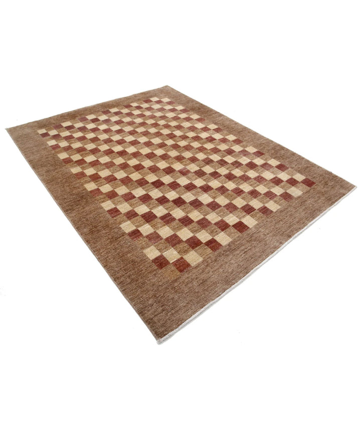 Afghan Modcar Rug 6' 4" x 8' 3" Hand-Knotted | No. AT79997