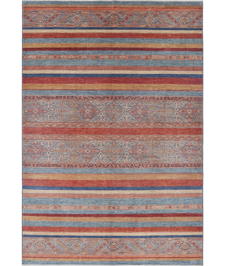 Afghan Khurjeen Rug 6' 9" x 10' 0" Hand-Knotted | No. AT79999