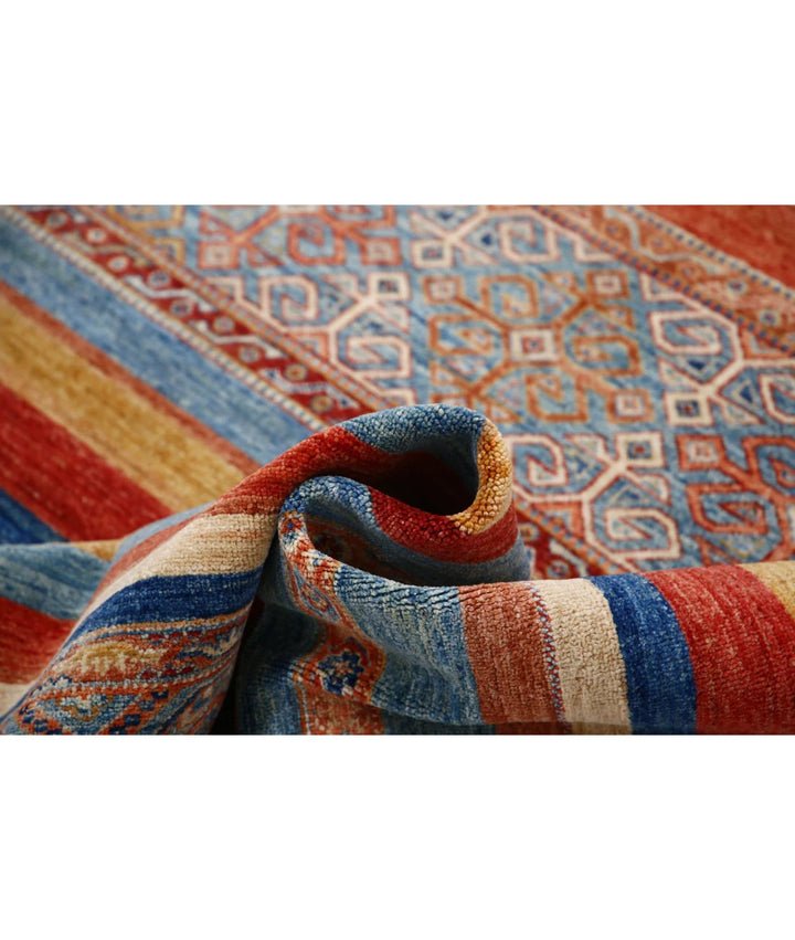 Afghan Khurjeen Rug 6' 9" x 10' 0" Hand-Knotted | No. AT79999