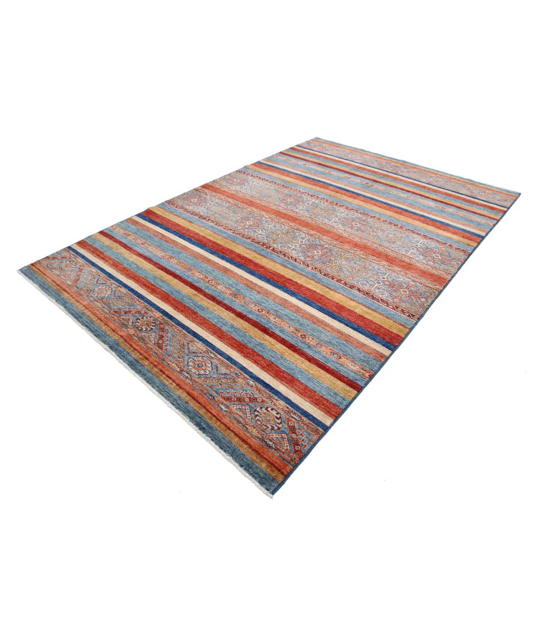 Afghan Khurjeen Rug 6' 9" x 10' 0" Hand-Knotted | No. AT79999