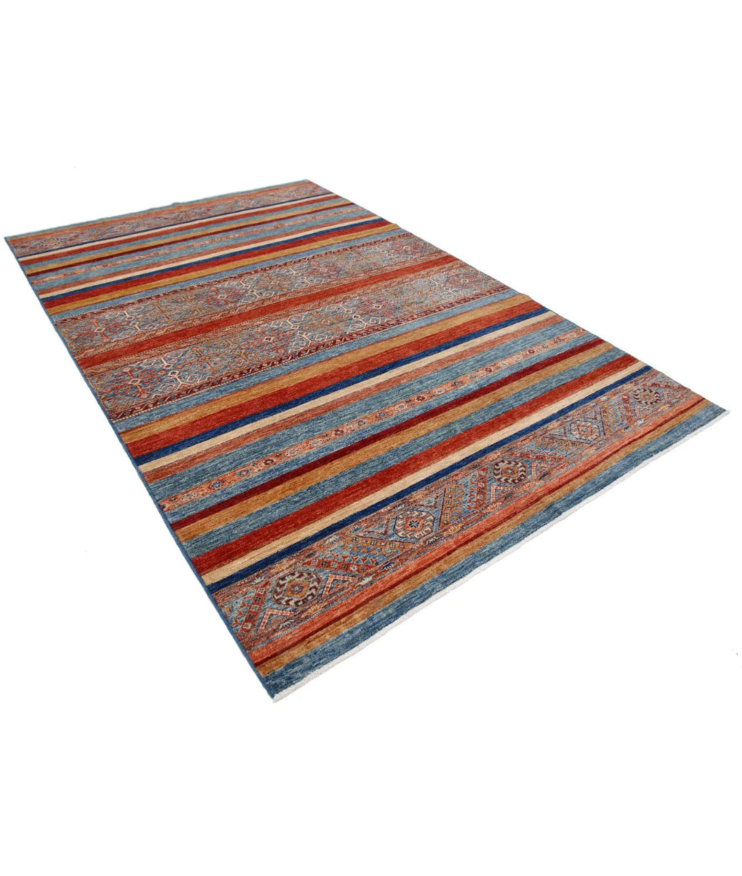 Afghan Khurjeen Rug 6' 9" x 10' 0" Hand-Knotted | No. AT79999
