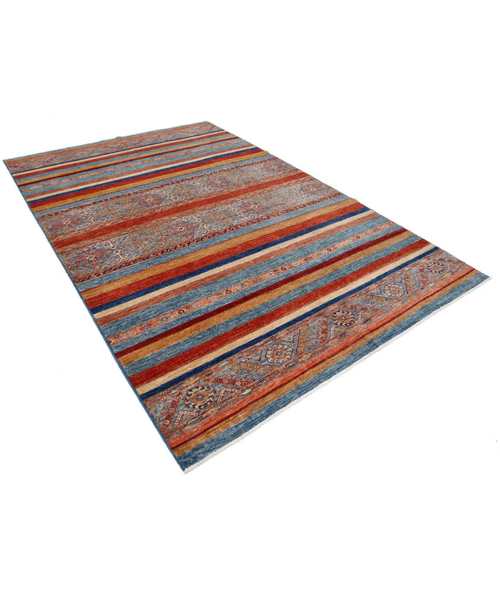 Afghan Khurjeen Rug 6' 9" x 10' 0" Hand-Knotted | No. AT79999