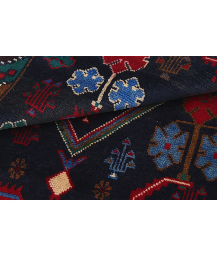 Red Afghan Baluchi Rug 2' 9" x 4' 8" Hand-Knotted | No. AT80061