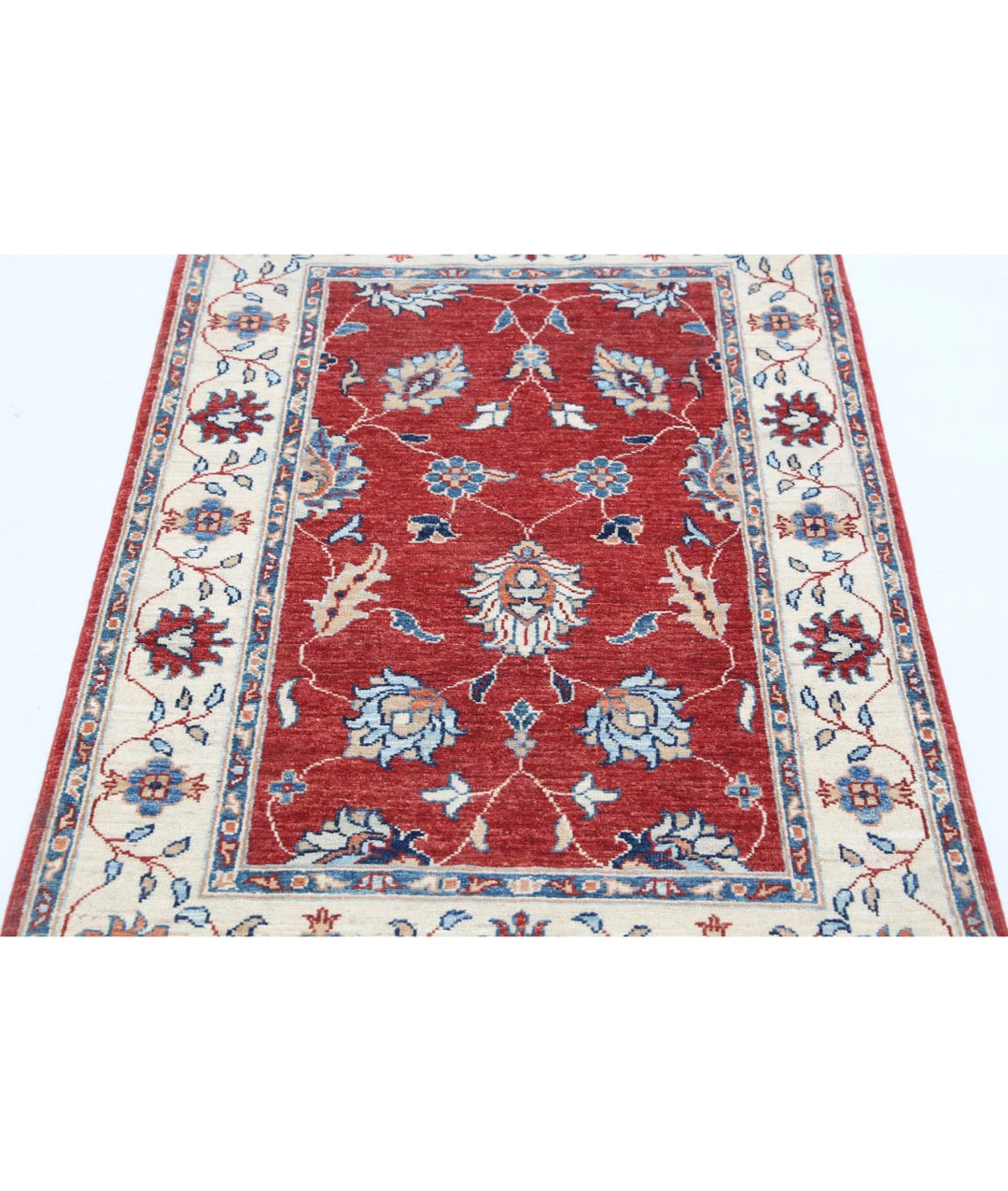 Afghan Ziegler Rug 2' 8" x 4' 3" Hand-Knotted | No. AT80157
