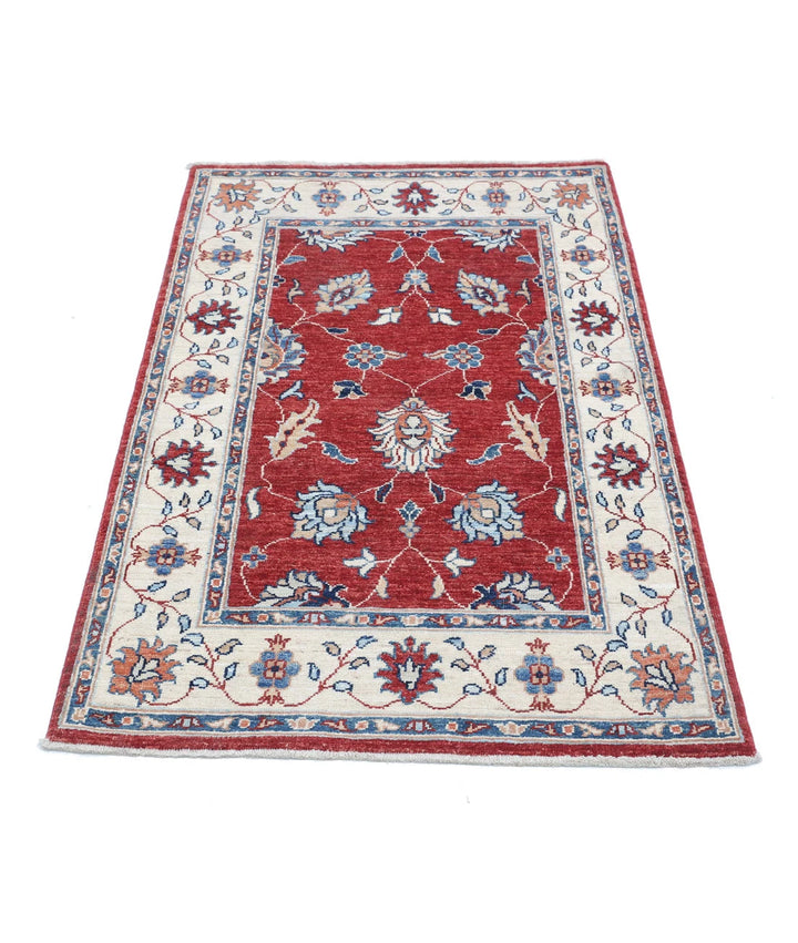 Afghan Ziegler Rug 2' 8" x 4' 3" Hand-Knotted | No. AT80157