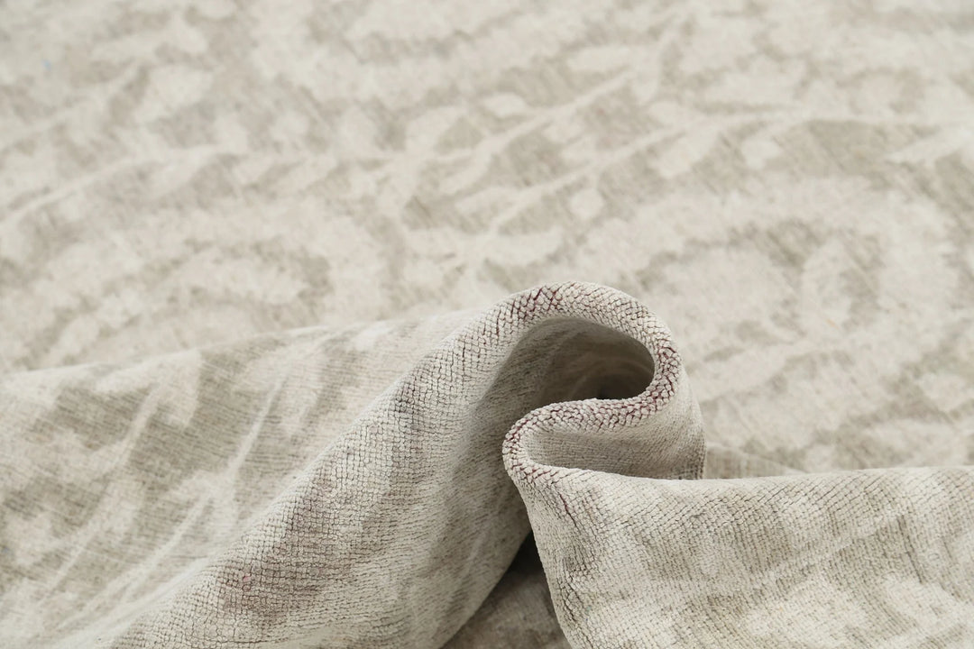 Ivory Afghan Oriental Rug 8' 8" x 11' 7" Hand-Knotted | No. AT80161