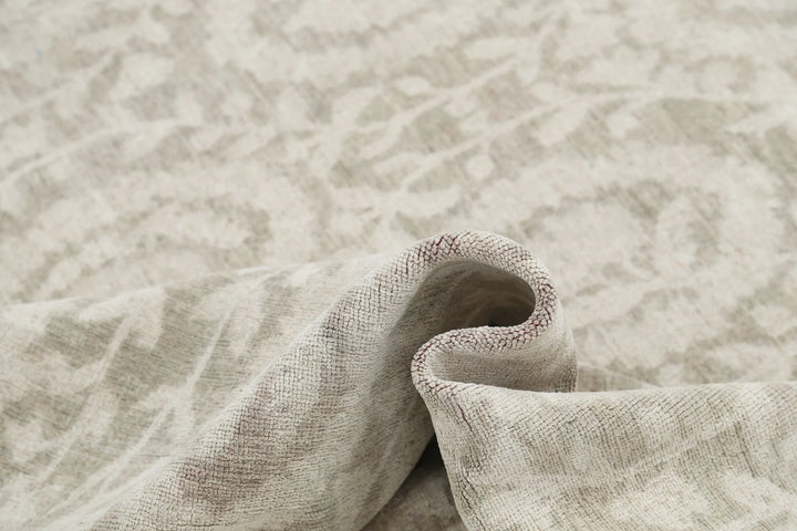Ivory Afghan Oriental Rug 8' 8" x 11' 7" Hand-Knotted | No. AT80161