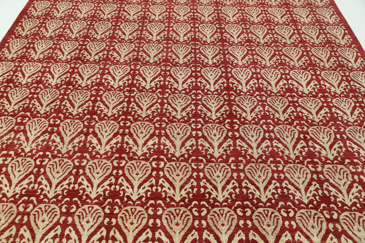 Afghan Ikat Rug 8' 5" x 10' 9" Hand-Knotted | No. AT80258