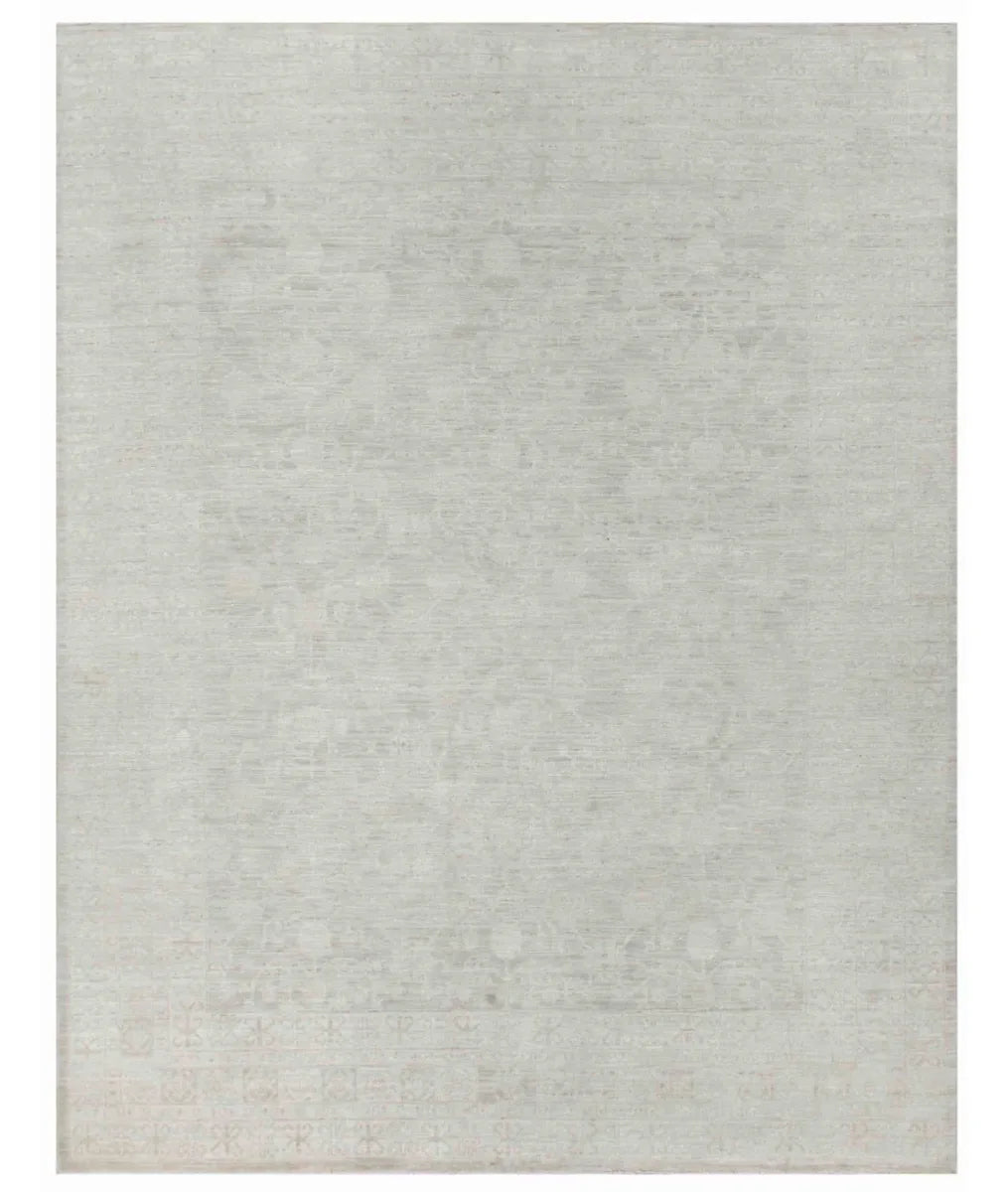 Grey Afghan Oriental Rug 8' 0" x 10' 3" Hand-Knotted | No. AT80271