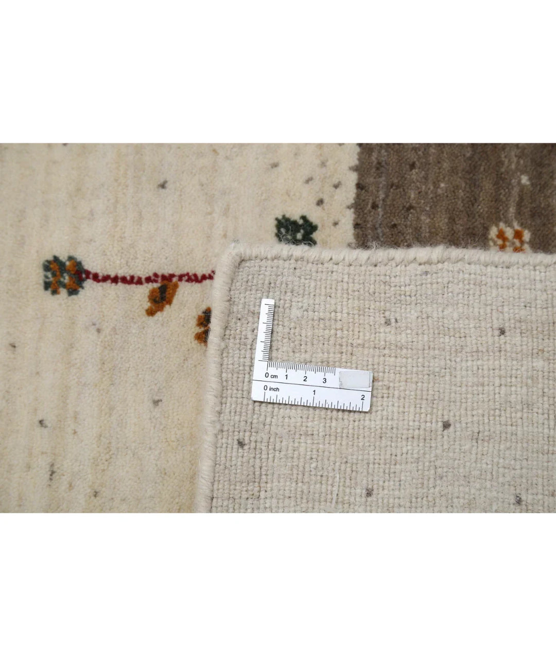 Ivory Indian Oriental Rug 8' 2" x 9' 8" Hand-Knotted | No. AT80313