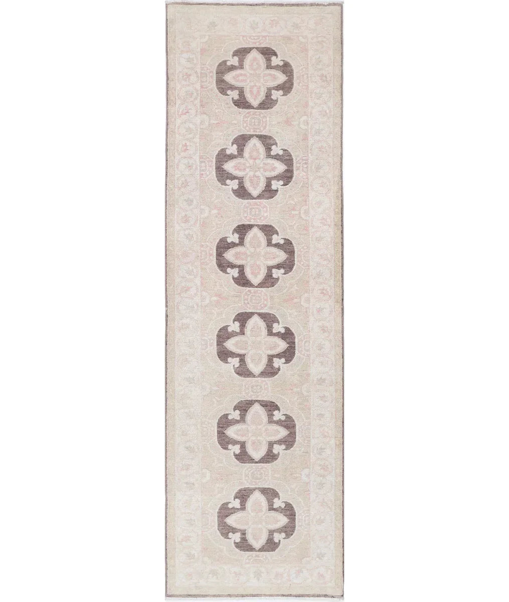 Brown Afghan Ziegler Rug 2' 7" x 9' 8" Hand-Knotted | No. AT80398