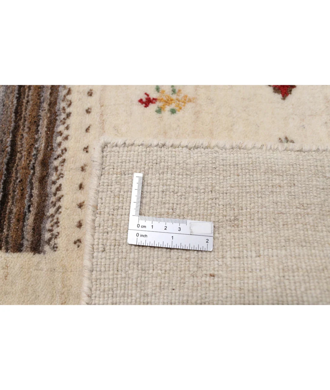 Ivory Indian Lori Rug 6' 8" x 9' 10" Hand-Knotted | No. AT80444