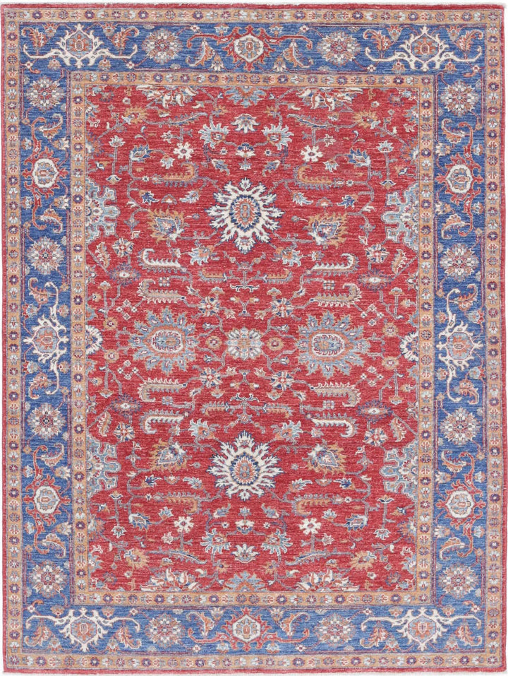 Afghan Ziegler Farhan Rug 4' 9" x 6' 7" Hand-Knotted | No. AT80457