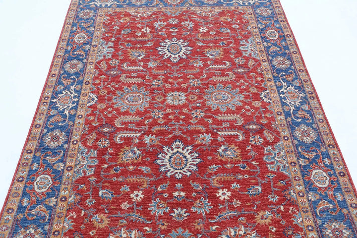 Afghan Ziegler Farhan Rug 4' 9" x 6' 7" Hand-Knotted | No. AT80457