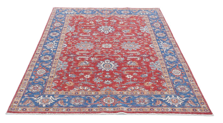Afghan Ziegler Farhan Rug 4' 9" x 6' 7" Hand-Knotted | No. AT80457
