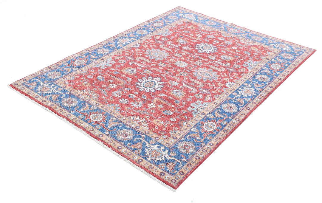 Afghan Ziegler Farhan Rug 4' 9" x 6' 7" Hand-Knotted | No. AT80457