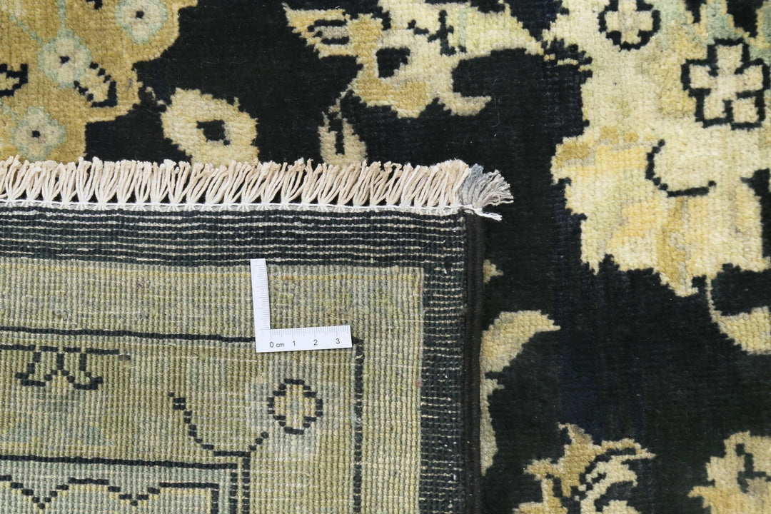 Black Indian Ziegler Rug 9' 0" x 11' 9" Hand-Knotted | No. AT80501