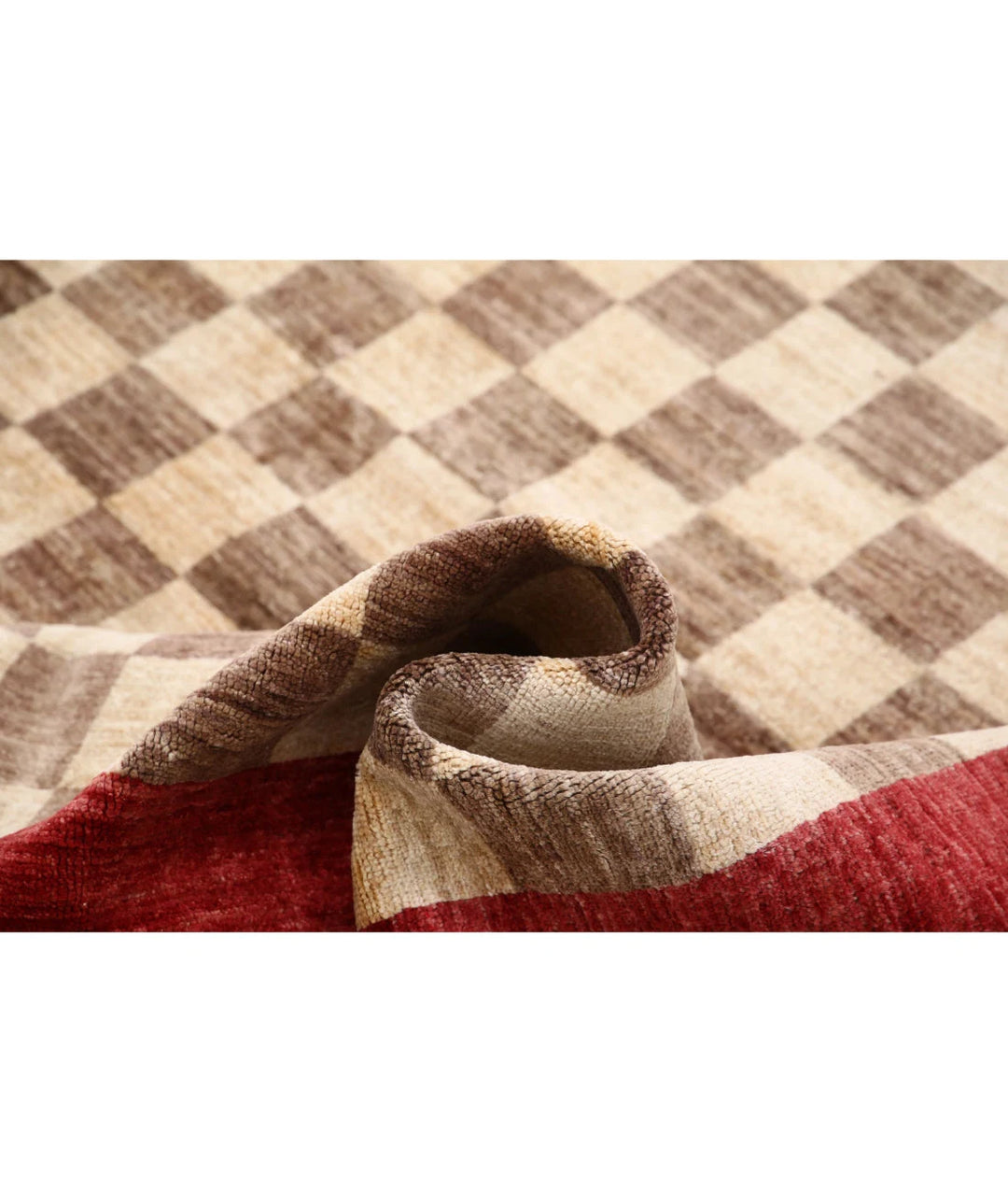 Beige Afghan Oriental Rug 8' 5" x 11' 5" Hand-Knotted | No. AT80531
