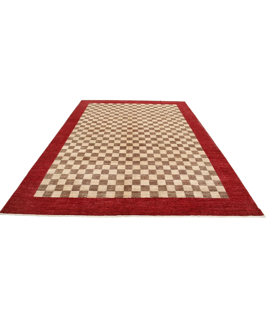 Beige Afghan Oriental Rug 8' 5" x 11' 5" Hand-Knotted | No. AT80531