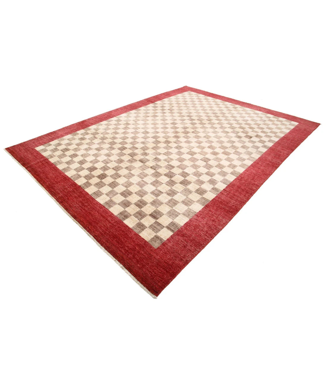 Beige Afghan Oriental Rug 8' 5" x 11' 5" Hand-Knotted | No. AT80531