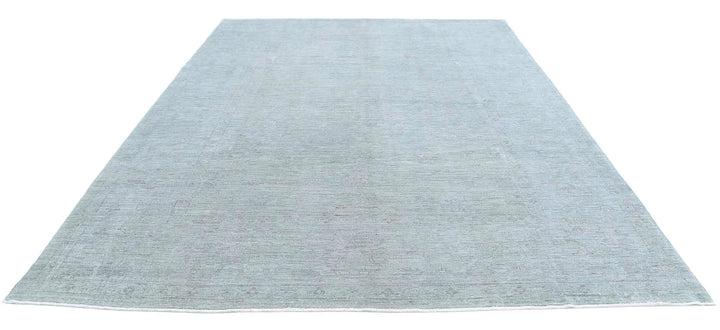 Grey Afghan Overdye Rug 8' 9" x 11' 8" Hand-Knotted | No. AT80573