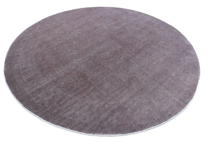 Brown Afghan Overdye Rug 7' 8" x 7' 7" Hand-Knotted | No. AT80586