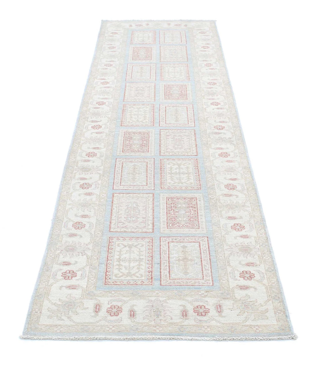 Afghan Bakhtiari Runner Rug 2' 7" x 9' 7" Hand-Knotted | No. AT80617