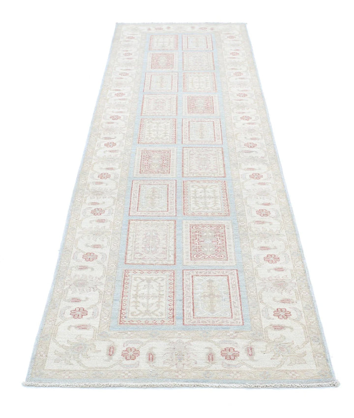 Afghan Bakhtiari Runner Rug 2' 7" x 9' 7" Hand-Knotted | No. AT80617