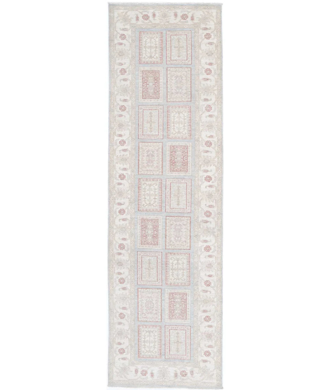 Afghan Bakhtiari Runner Rug 2' 7" x 9' 7" Hand-Knotted | No. AT80617