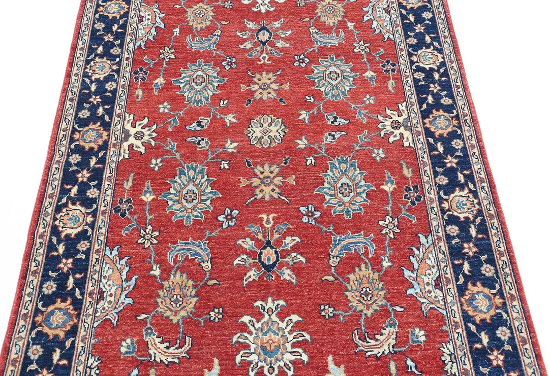 Afghan Ziegler Rug 3' 9" x 5' 9" Hand-Knotted | No. AT80692