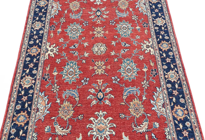 Afghan Ziegler Rug 3' 9" x 5' 9" Hand-Knotted | No. AT80692