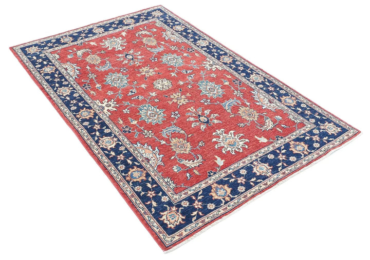 Afghan Ziegler Rug 3' 9" x 5' 9" Hand-Knotted | No. AT80692