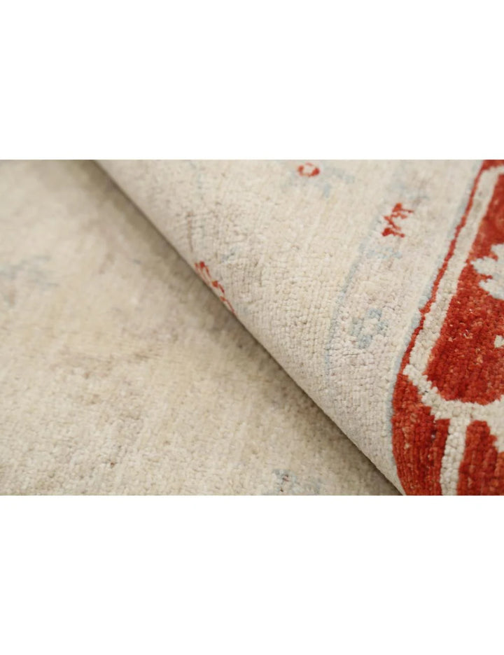 Afghan Ziegler Rug 5' 0" x 6' 6" Hand-Knotted | No. AT80755