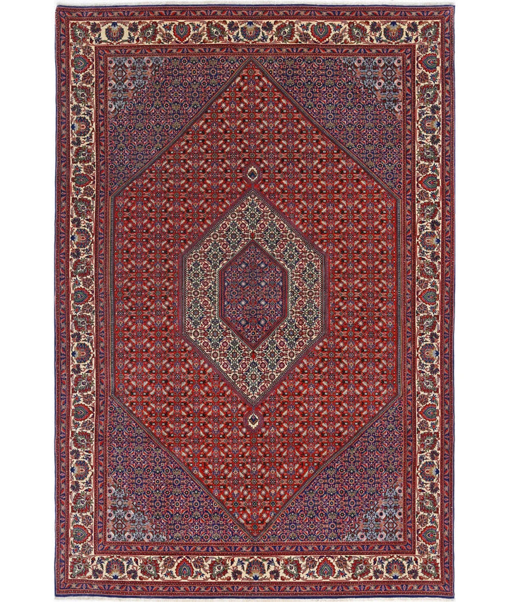 Persian Bijar Rug 6' 7" x 9' 11" Hand-Knotted | No. AT80757