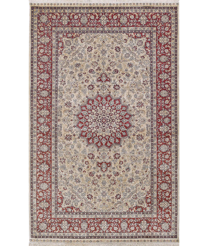 Chinese Hereke Rug 3' 1" x 4' 10" Hand-Knotted | No. AT80957