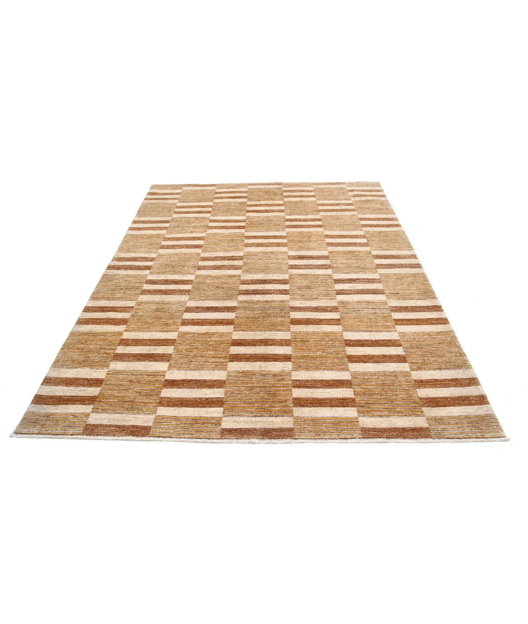 Afghan Modcar Rug 5' 10" x 7' 8" Hand-Knotted | No. AT80982