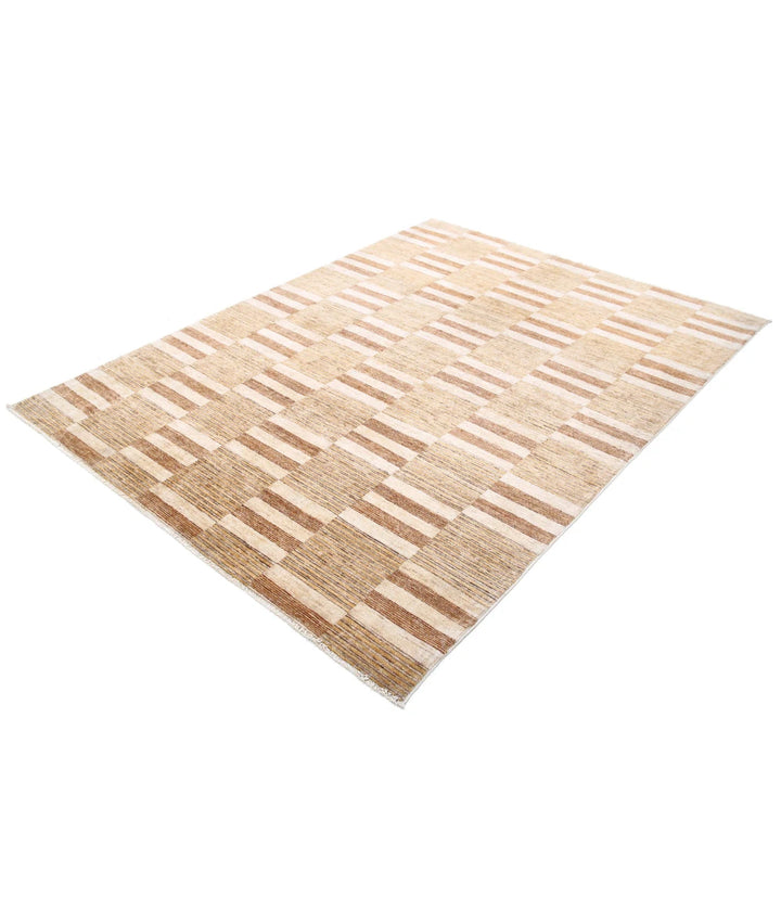 Afghan Modcar Rug 5' 10" x 7' 8" Hand-Knotted | No. AT80982