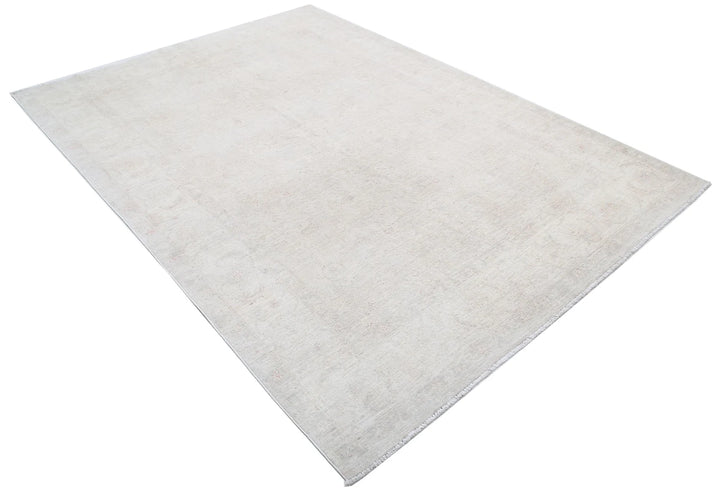 Afghan Tabriz Rug 5' 11" x 8' 4" Hand-Knotted | No. AT81044