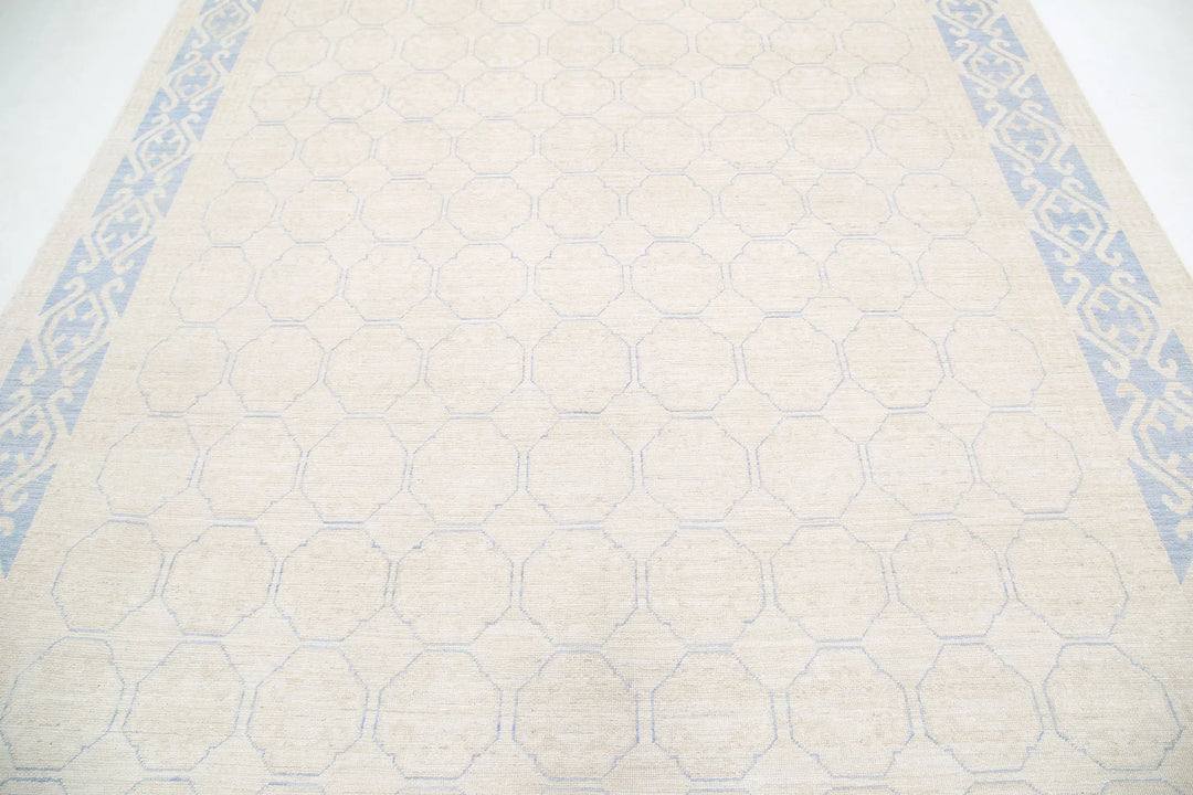 Afghan Khotan Rug 8' 5" x 11' 5" Hand-Knotted | No. AT81142