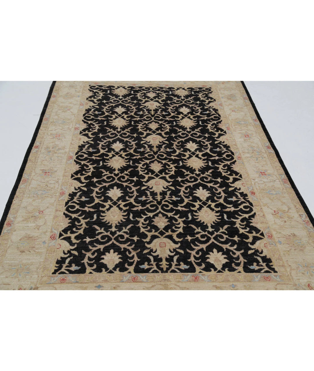Afghan Ziegler Rug 5'6" x 8'0" Hand-Knotted | No. AT81232