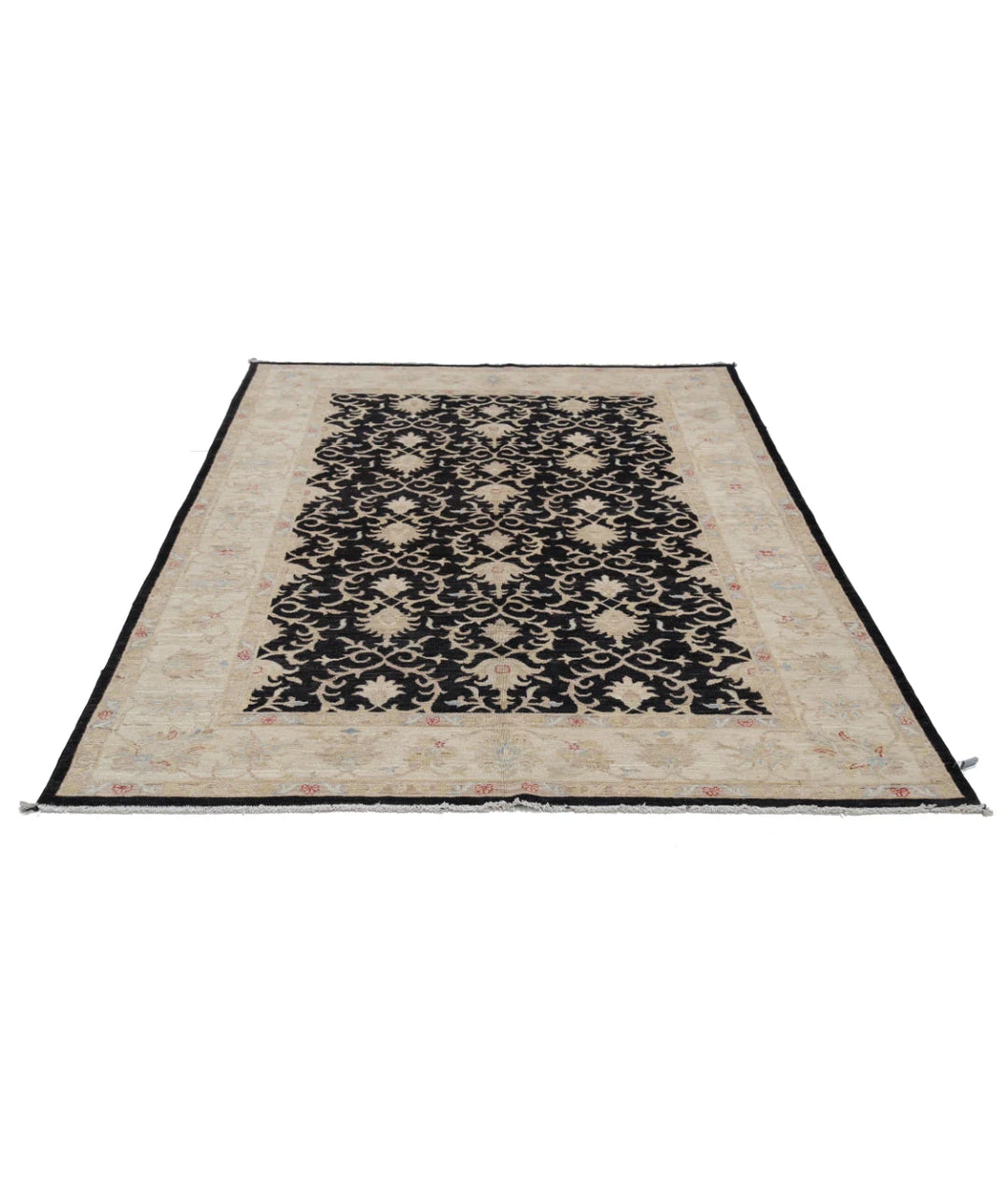 Afghan Ziegler Rug 5'6" x 8'0" Hand-Knotted | No. AT81232